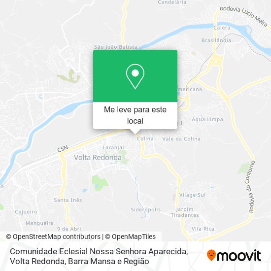 Comunidade Eclesial Nossa Senhora Aparecida mapa