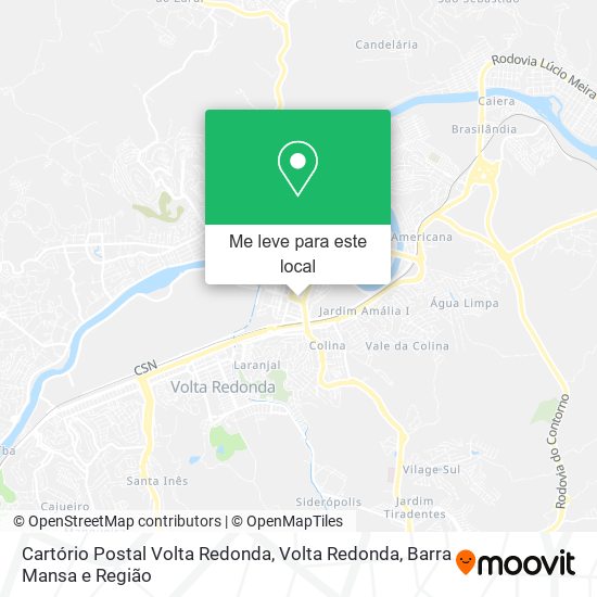 Cartório Postal Volta Redonda mapa