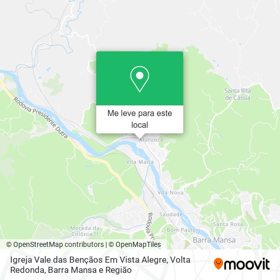 Igreja Vale das Bençãos Em Vista Alegre mapa