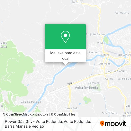 Power Gás Gnv - Volta Redonda mapa