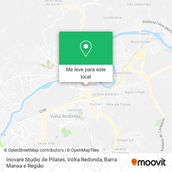 Inovare Studio de Pilates mapa