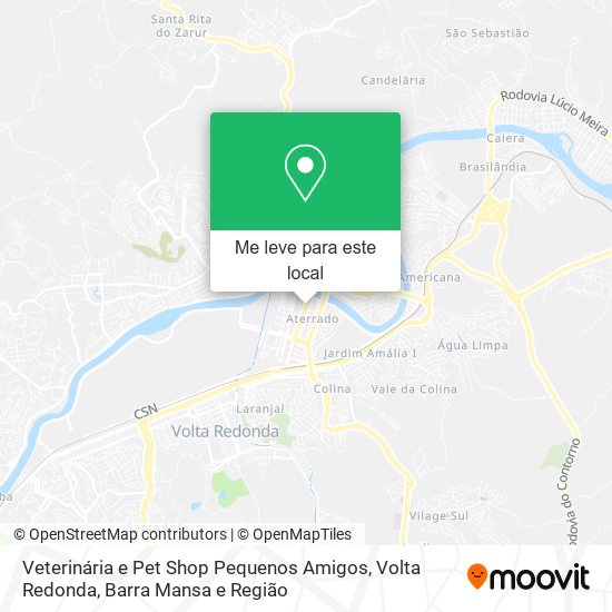 Veterinária e Pet Shop Pequenos Amigos mapa