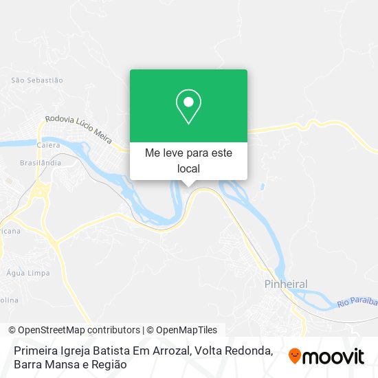 Primeira Igreja Batista Em Arrozal mapa