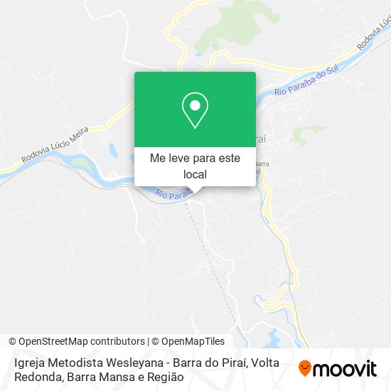 Igreja Metodista Wesleyana - Barra do Piraí mapa