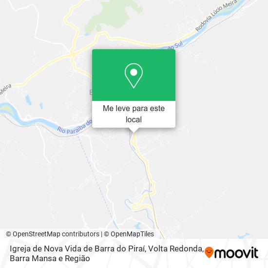 Igreja de Nova Vida de Barra do Piraí mapa