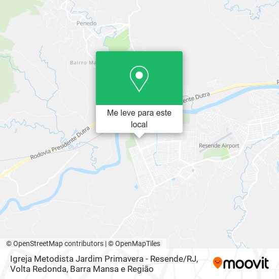 Igreja Metodista Jardim Primavera - Resende / RJ mapa