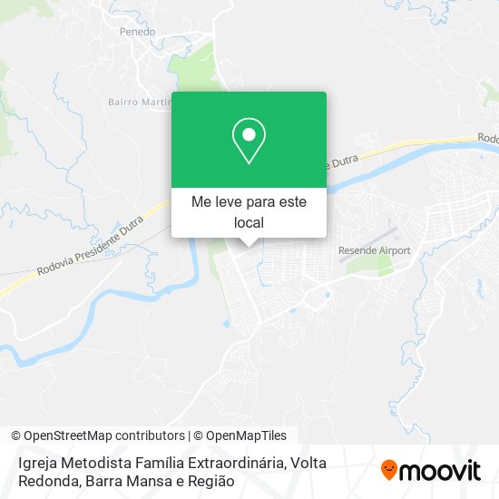 Igreja Metodista Família Extraordinária mapa