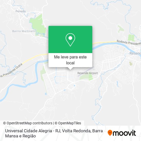 Universal Cidade Alegria - RJ mapa
