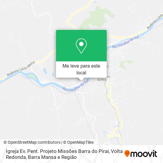 Igreja Ev. Pent. Projeto Missões Barra do Piraí mapa