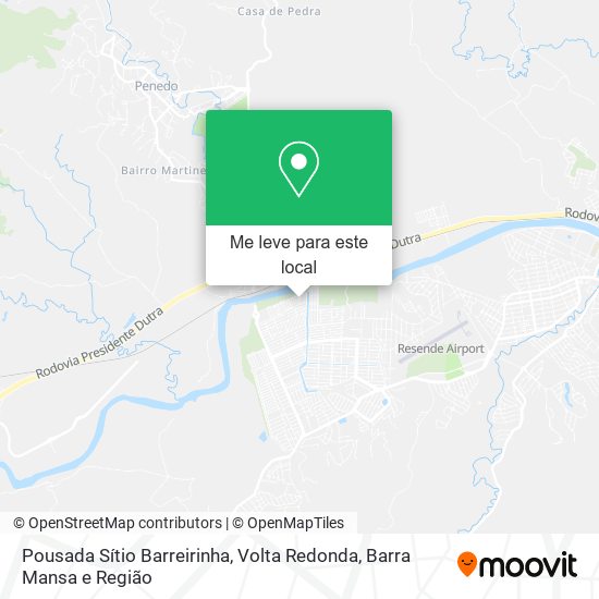 Pousada Sítio Barreirinha mapa