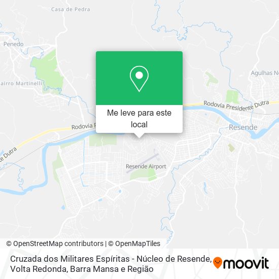 Cruzada dos Militares Espíritas - Núcleo de Resende mapa