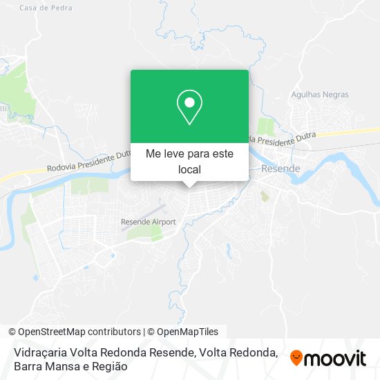 Vidraçaria Volta Redonda Resende mapa