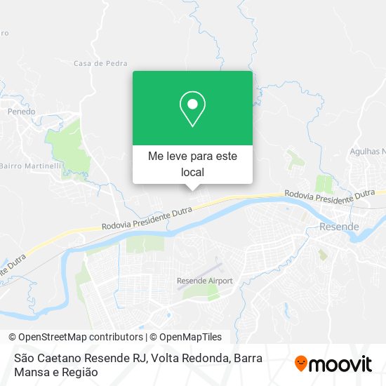 São Caetano Resende RJ mapa