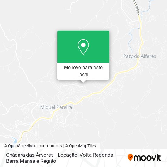 Chácara das Árvores - Locação mapa