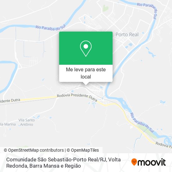 Comunidade São Sebastião-Porto Real / RJ mapa