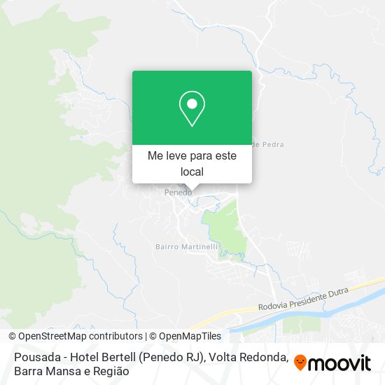 Pousada - Hotel Bertell (Penedo RJ) mapa