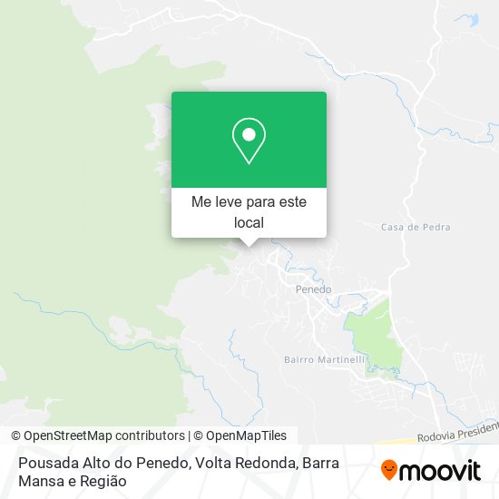 Pousada Alto do Penedo mapa