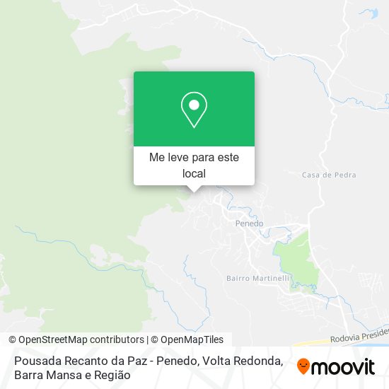 Pousada Recanto da Paz - Penedo mapa