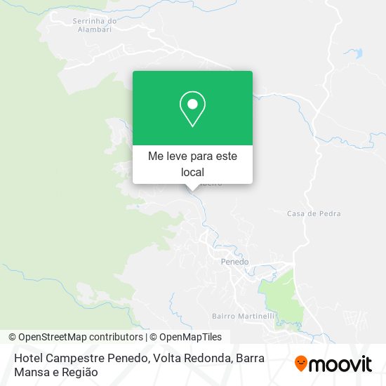 Hotel Campestre Penedo mapa