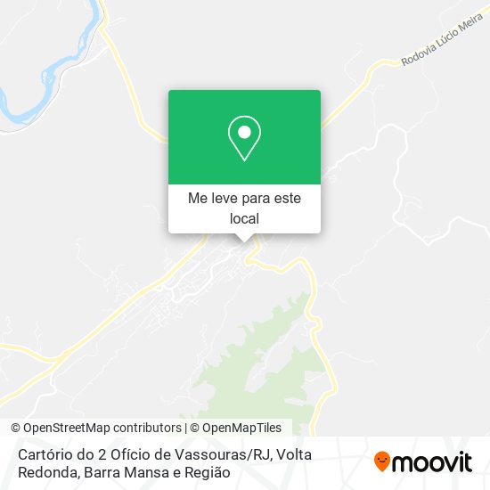 Cartório do 2 Ofício de Vassouras / RJ mapa
