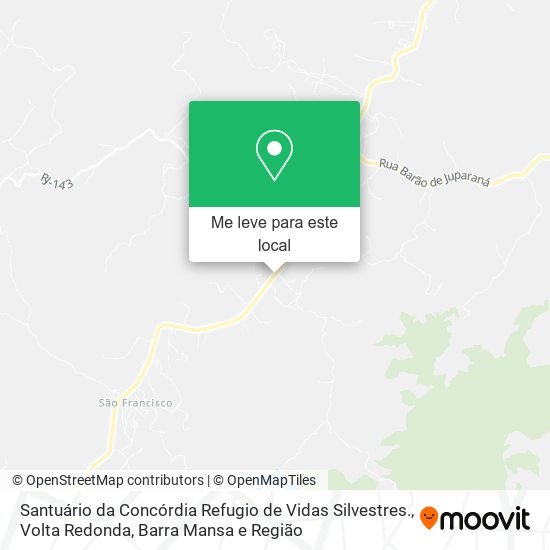 Santuário da Concórdia Refugio de Vidas Silvestres. mapa