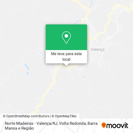 Norte Madeiras - Valença/RJ mapa