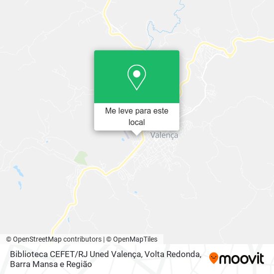 Biblioteca CEFET / RJ Uned Valença mapa