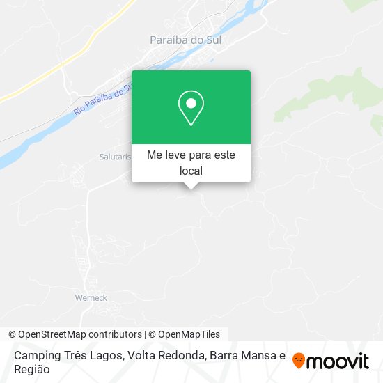 Camping Três Lagos mapa