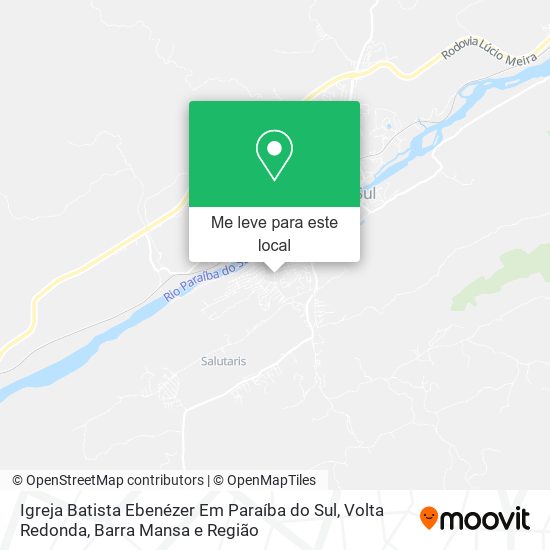 Igreja Batista Ebenézer Em Paraíba do Sul mapa