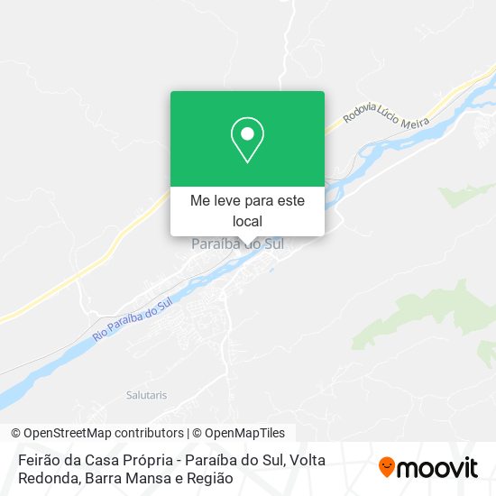 Feirão da Casa Própria - Paraíba do Sul mapa
