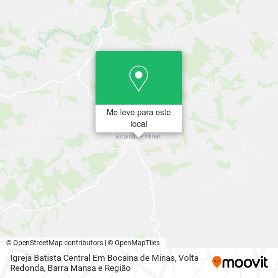 Igreja Batista Central Em Bocaina de Minas mapa