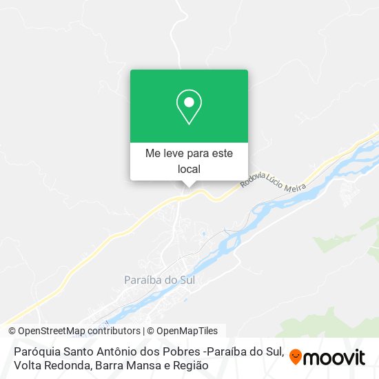 Paróquia Santo Antônio dos Pobres -Paraíba do Sul mapa