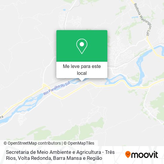 Secretaria de Meio Ambiente e Agricultura - Três Rios mapa