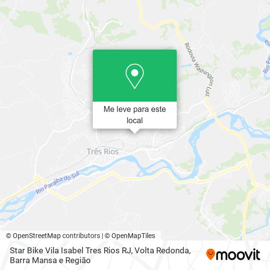 Star Bike Vila Isabel Tres Rios RJ mapa