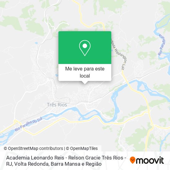 Academia Leonardo Reis - Relson Gracie Três Rios - RJ mapa