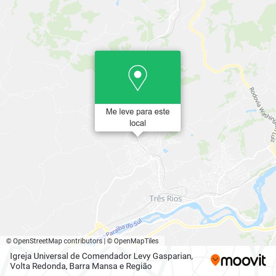 Igreja Universal de Comendador Levy Gasparian mapa