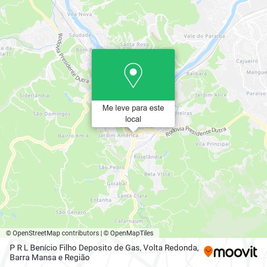 P R L Benício Filho Deposito de Gas mapa