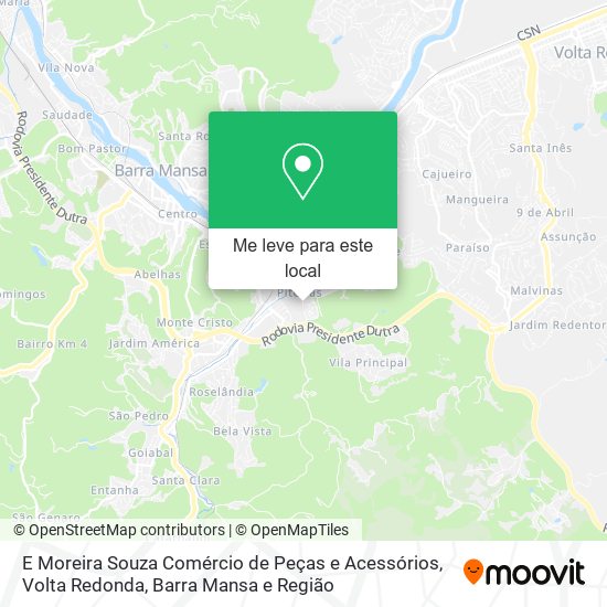 E Moreira Souza Comércio de Peças e Acessórios mapa