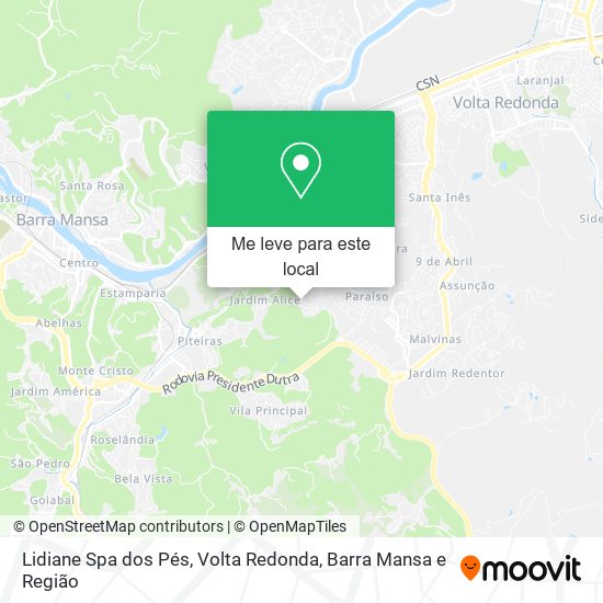Lidiane Spa dos Pés mapa