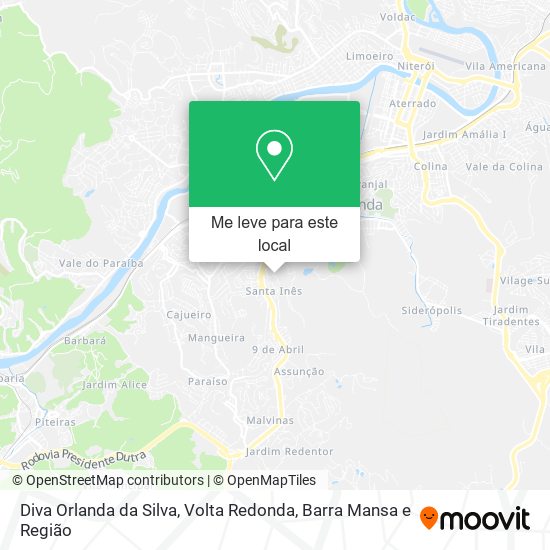 Diva Orlanda da Silva mapa