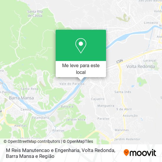 M Reis Manutencao e Engenharia mapa