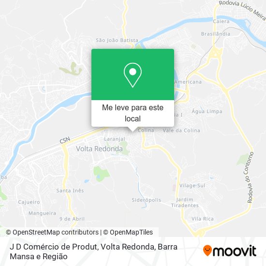 J D Comércio de Produt mapa