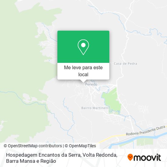 Hospedagem Encantos da Serra mapa