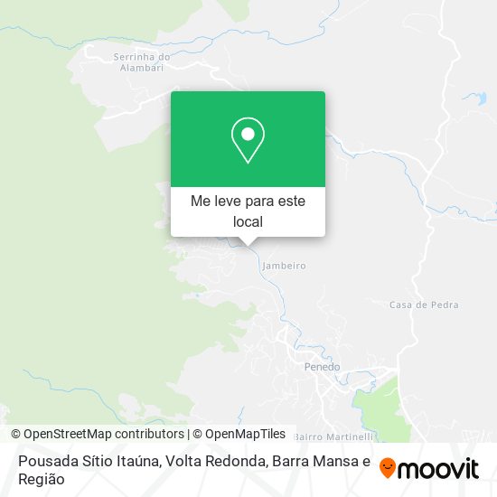 Pousada Sítio Itaúna mapa