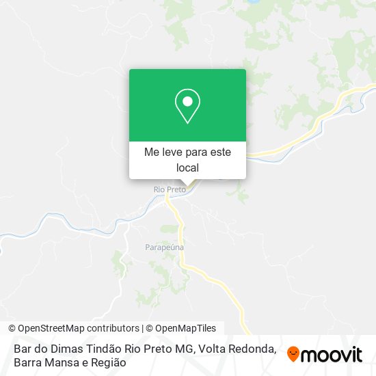Bar do Dimas Tindão Rio Preto MG mapa