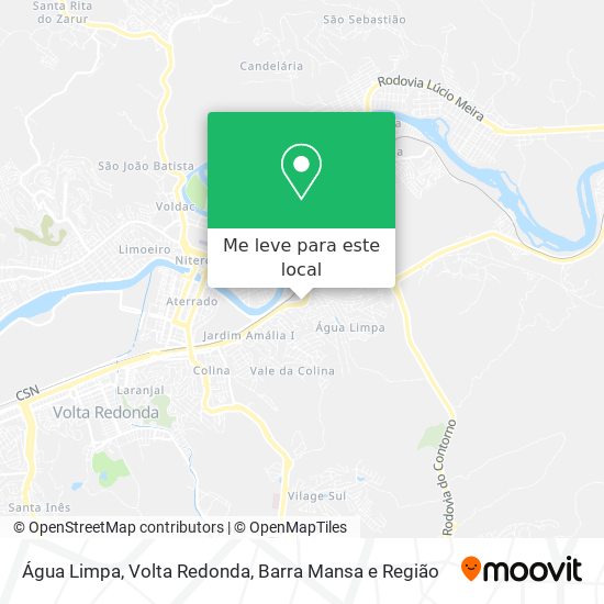 Água Limpa mapa