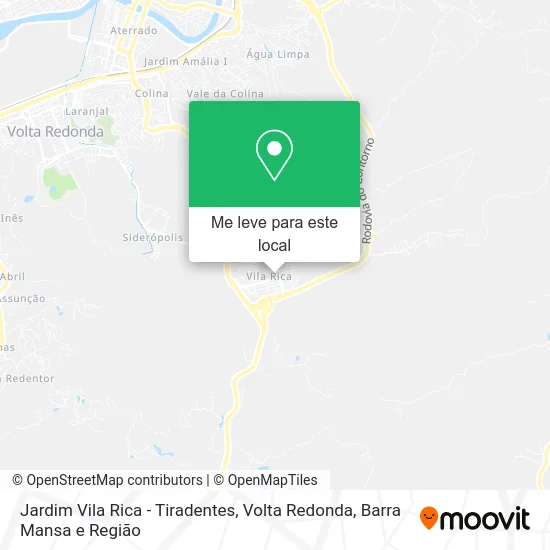 Jardim Vila Rica - Tiradentes mapa