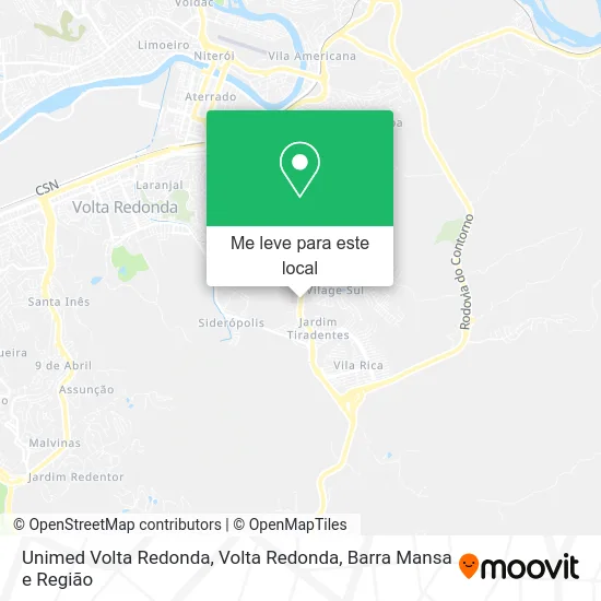 Unimed Volta Redonda mapa