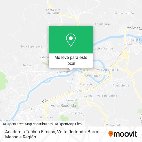 Academia Techno Fitness mapa