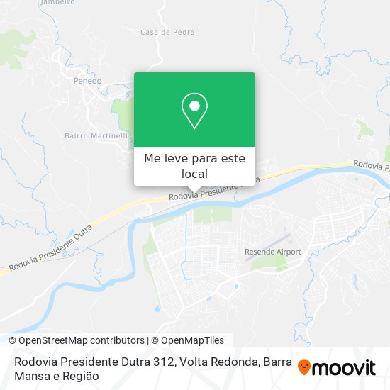 Rodovia Presidente Dutra 312 mapa